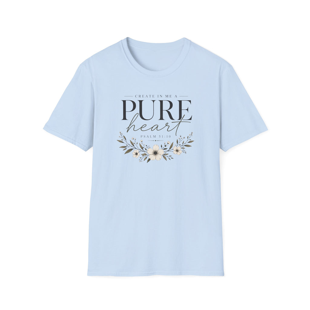Pure Heart Psalm 51:10 T-Shirt
